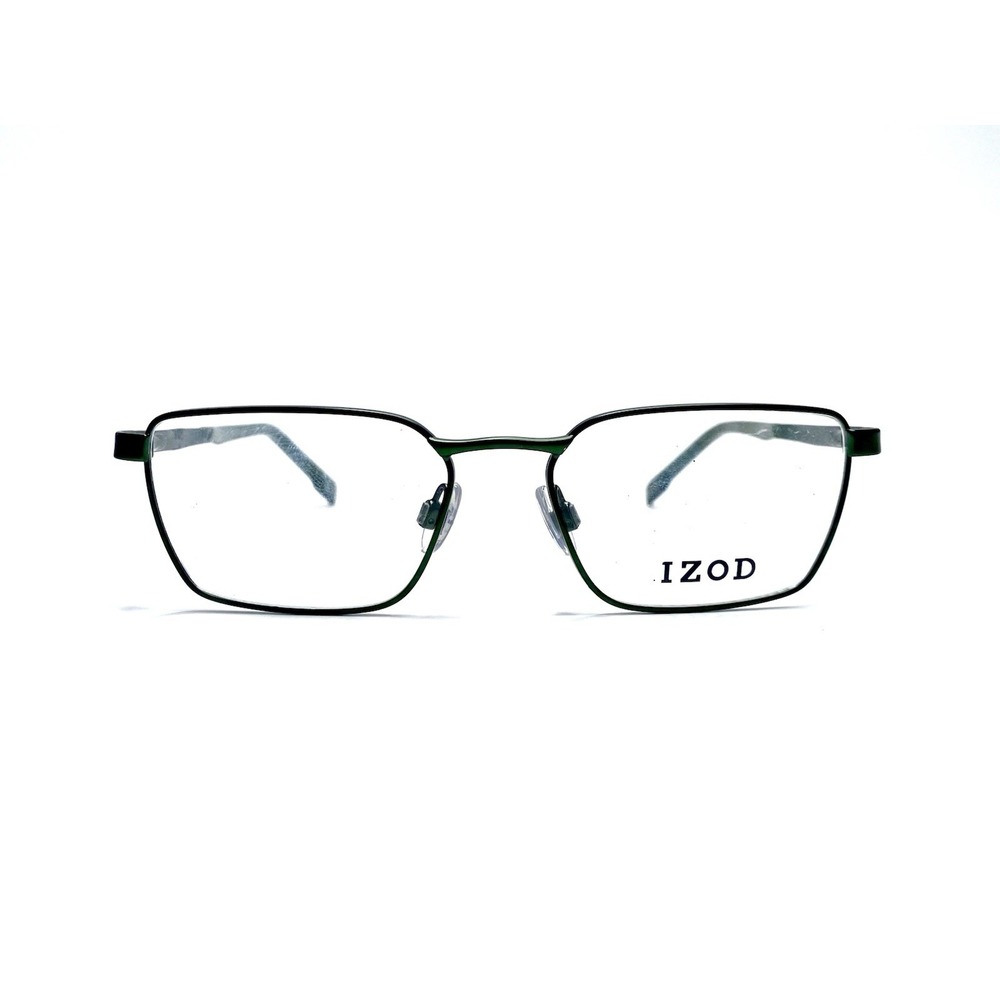New IZOD Green Slate Metal Geometric Rectangular Glasses IZ 2123 50 16 140